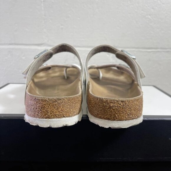 Birkenstock Mayari White Leather Toe Loop Sandal Slide Women's 41 EU/10 US - Picture 7 of 12